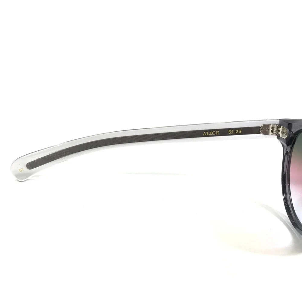 Alfred Kerbs Sunglasses ALICE GY 024/200 Gray Round w/ Gray Pink Gradient Lenses